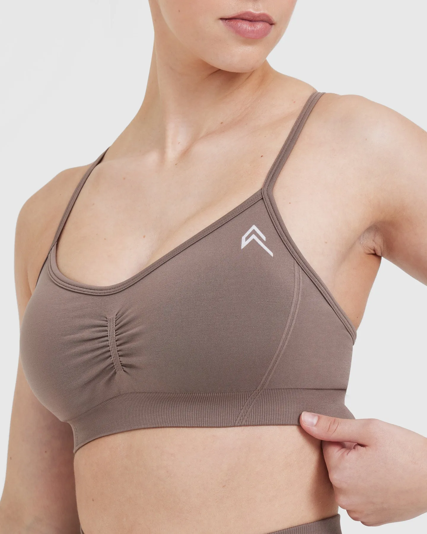 Effortless Strappy Bralette | Washed Cool Brown sold by Oner Active product image thumbnail 4