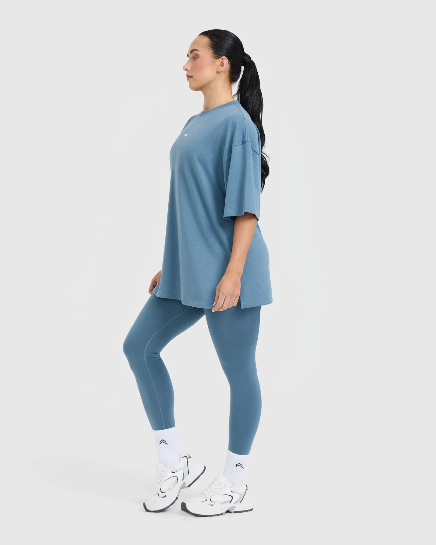 Classic Oner Graphic Longline T-Shirt | Moonstone Blue sold by Oner Active product image thumbnail 3