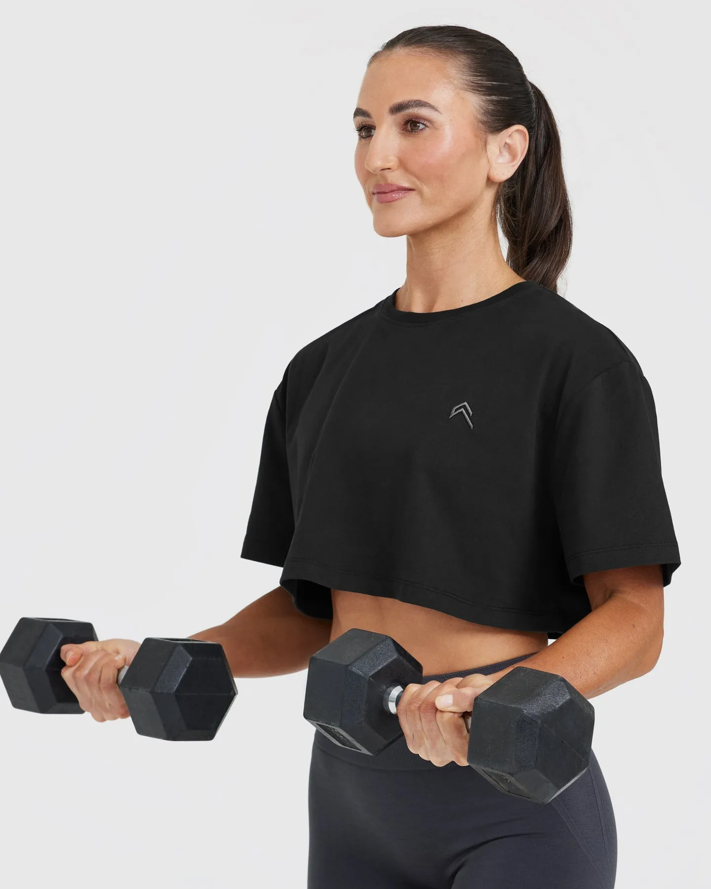 Classic Crop Lightweight T-Shirt | Black sold by Oner Active product image thumbnail 5