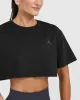 Classic Crop Lightweight T-Shirt | Black sold by Oner Active