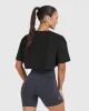 Classic Crop Lightweight T-Shirt | Black sold by Oner Active