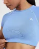Effortless Seamless Short Sleeve Crop Top | Light Denim sold by Oner Active
