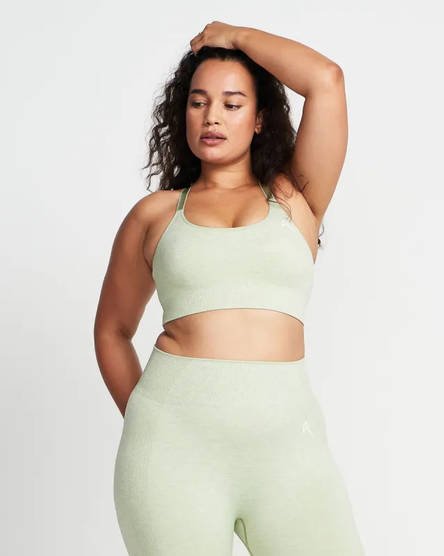 Classic Seamless Sports Bra | Pistacchio Marl sold by Oner Active