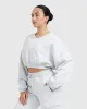 All Day Est 2020 Crop V-Neck Sweatshirt | Light Grey Marl sold by Oner Active