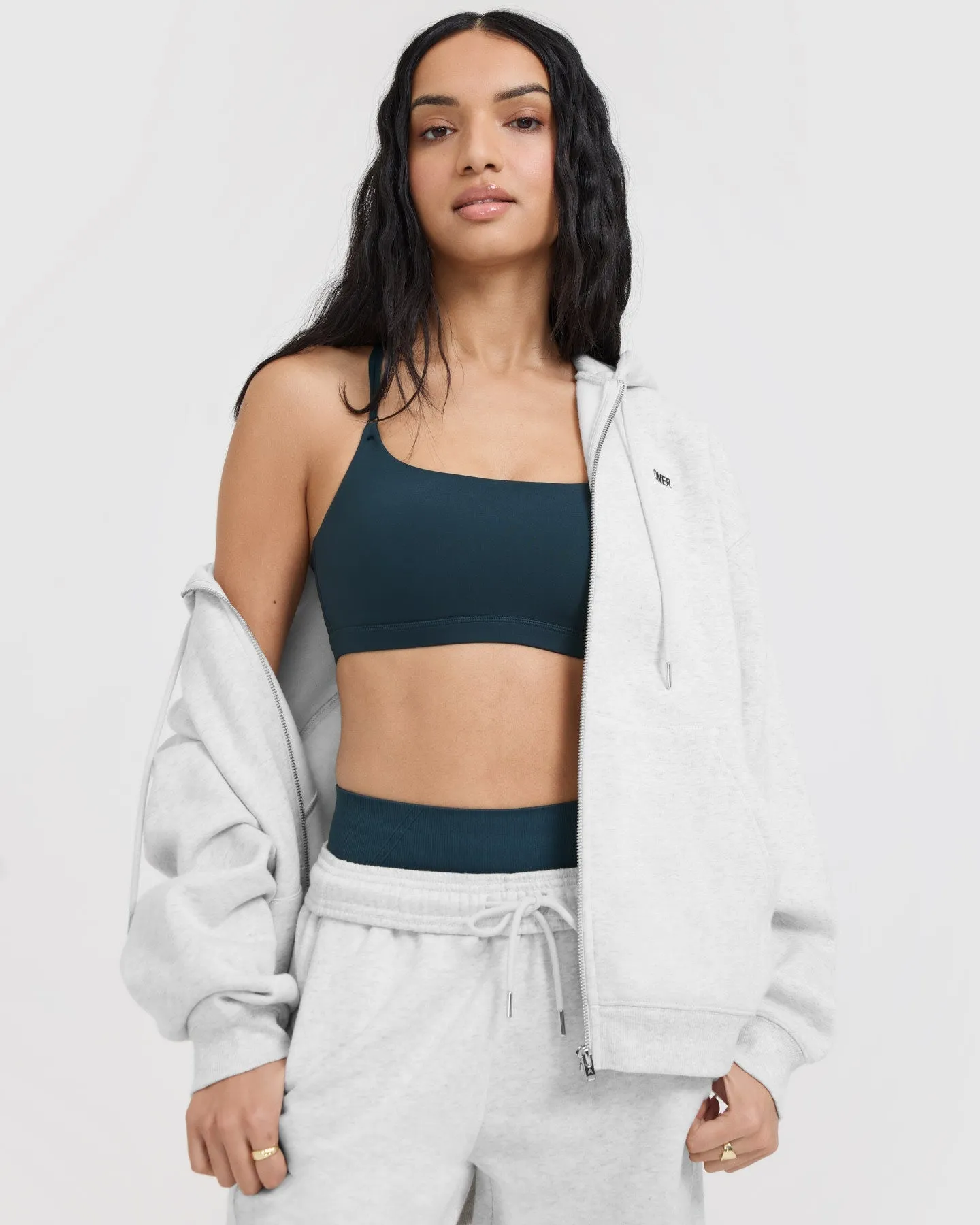 Foundations Zip Through Hoodie | Light Grey Marl sold by Oner Active product image thumbnail 4