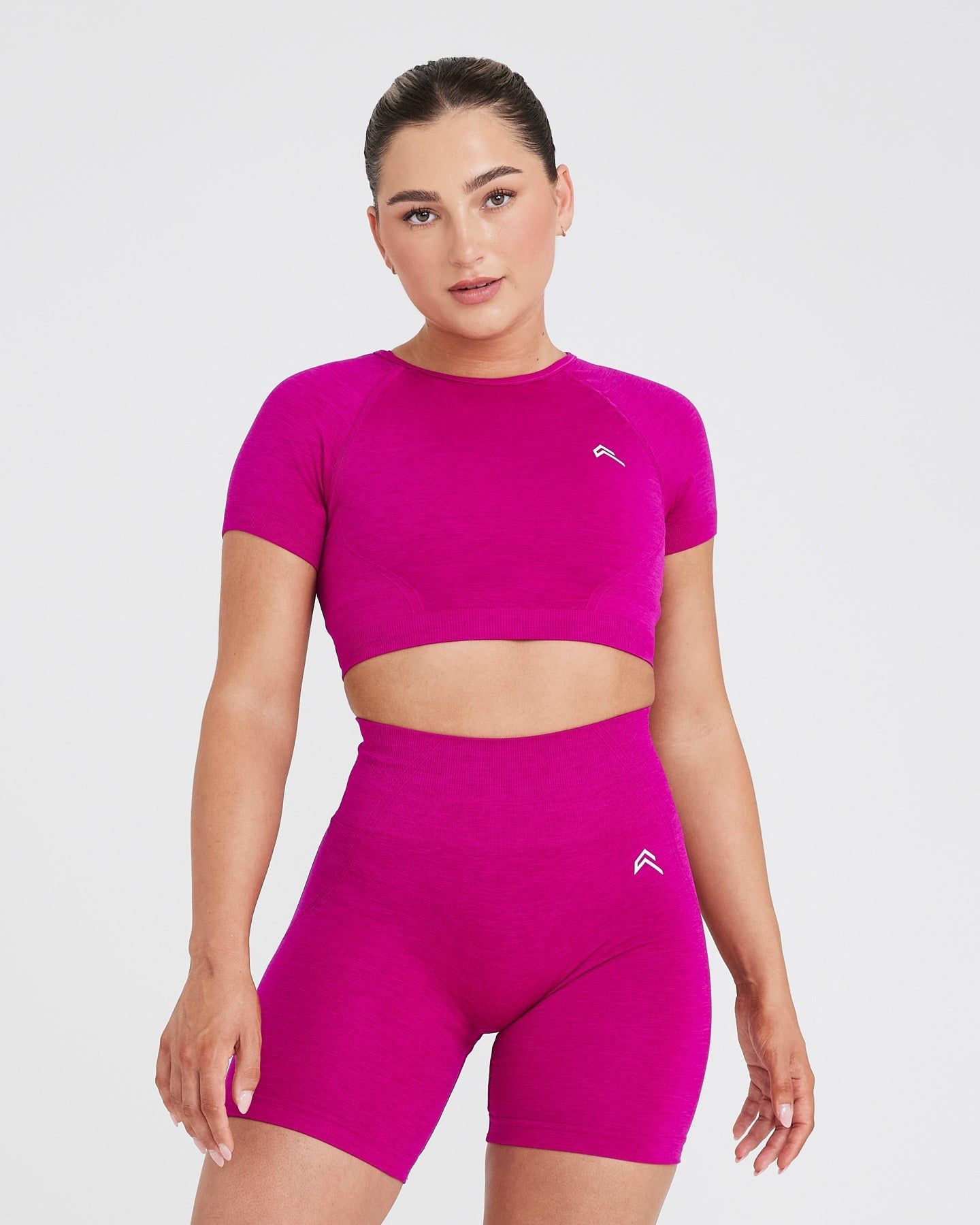 Effortless Seamless Short Sleeve Crop Top | Fuchsia sold by Oner Active