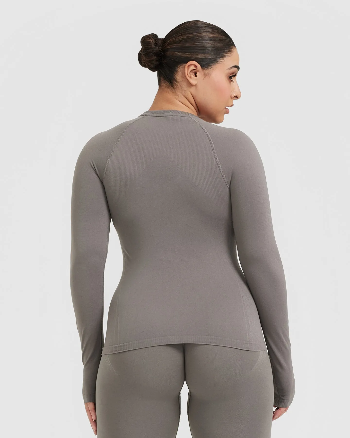 Go To Seamless Fitted Long Sleeve Top | Ash Grey sold by Oner Active product image thumbnail 2