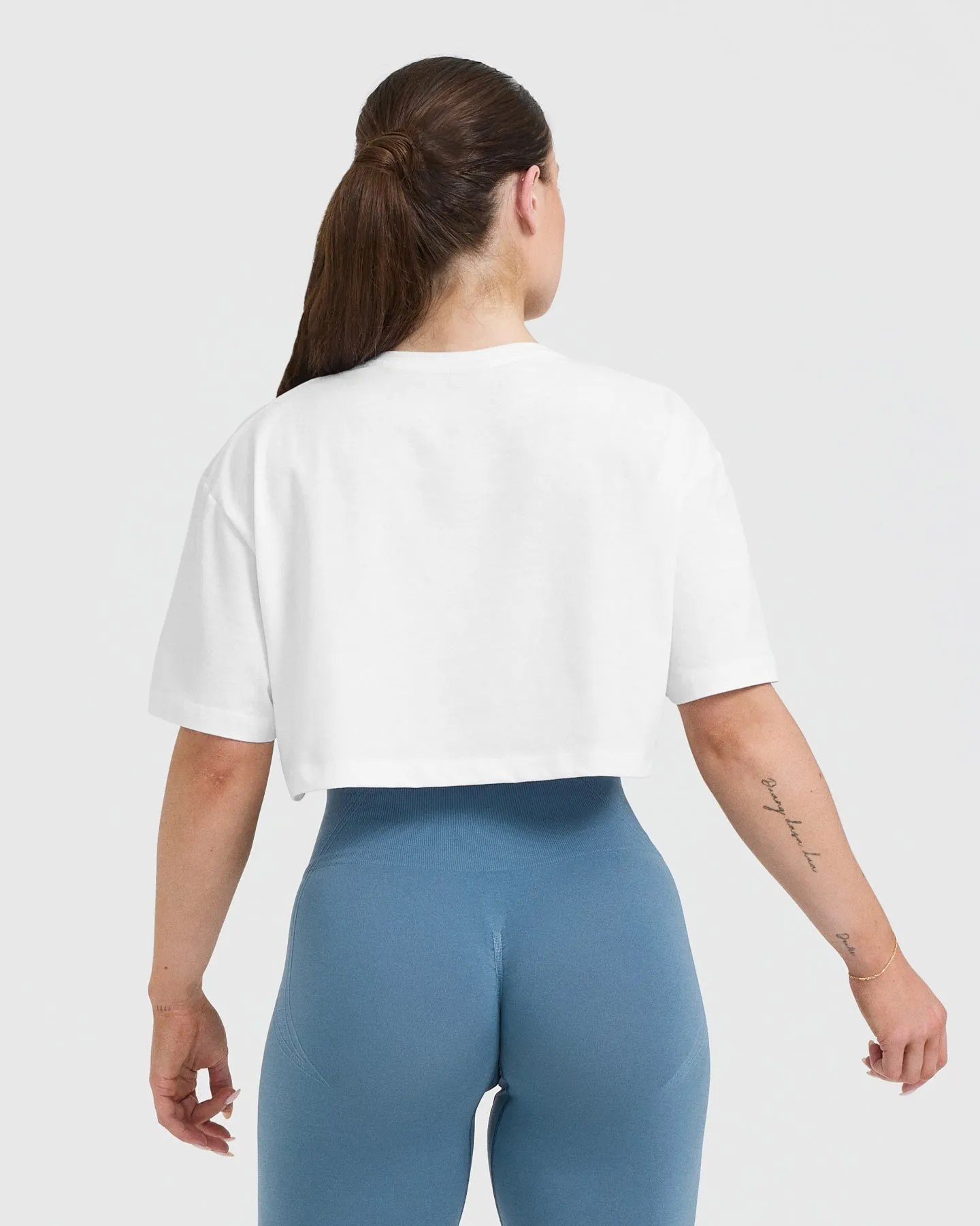 Classic Oner Graphic Crop Lightweight T-Shirt | White sold by Oner Active product image thumbnail 2