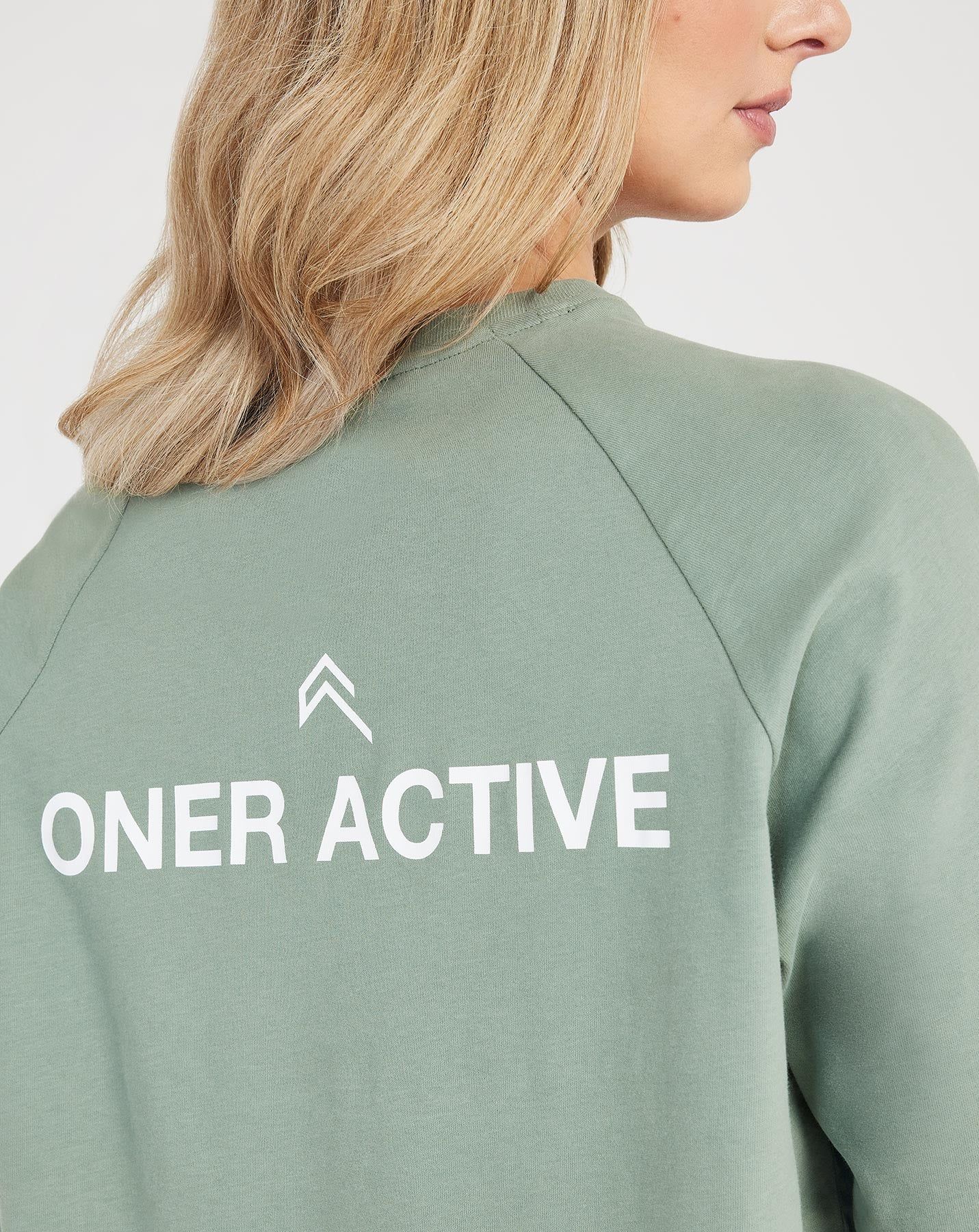 Graphic Oversized Long Sleeve Tee | Washed Sage sold by Oner Active product image thumbnail 5