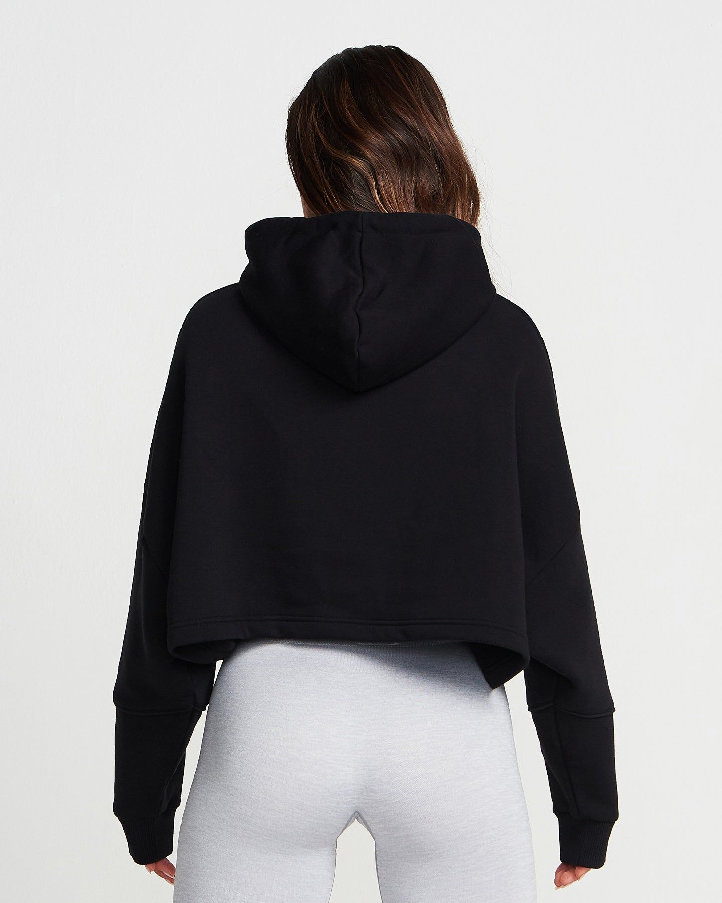 Classic Crop Zip Hoodie | Black sold by Oner Active product image thumbnail 2