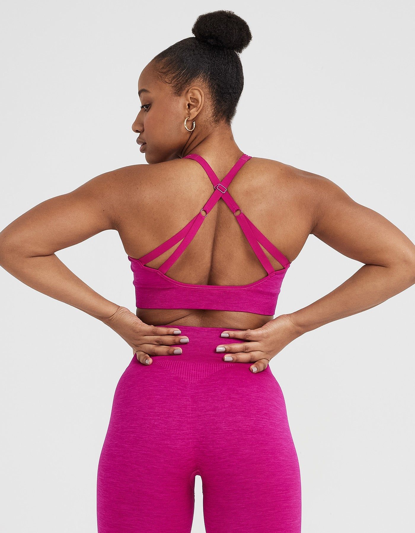 Classic Seamless 2.0 Bralette | Fuchsia Marl sold by Oner Active product image thumbnail 4