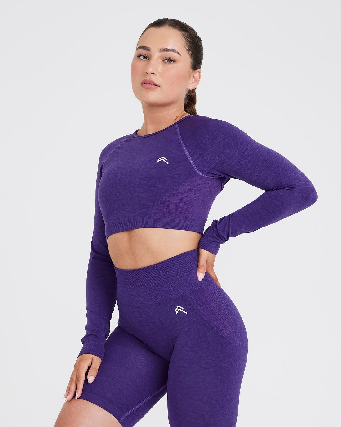 Effortless Seamless Long Sleeve Crop Top | Amethyst sold by Oner Active product image thumbnail 3