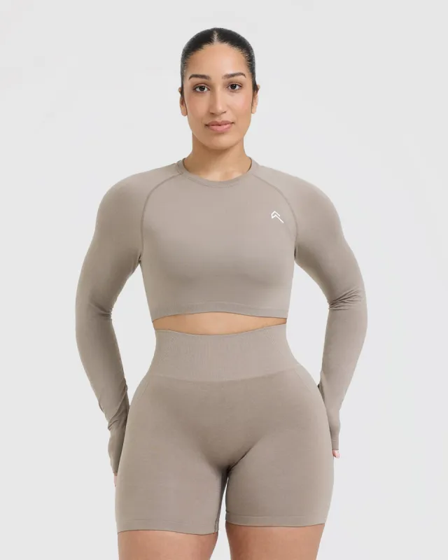 Go To Seamless Fitted Crop Long Sleeve Top | Minky sold by Oner Active