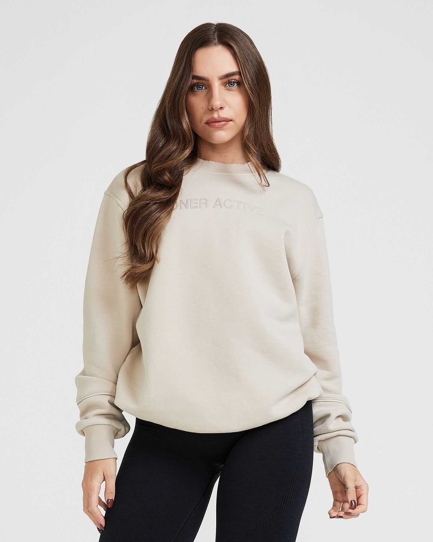 Classic Lounge Oversized Crew Neck | Sand sold by Oner Active product image thumbnail 2
