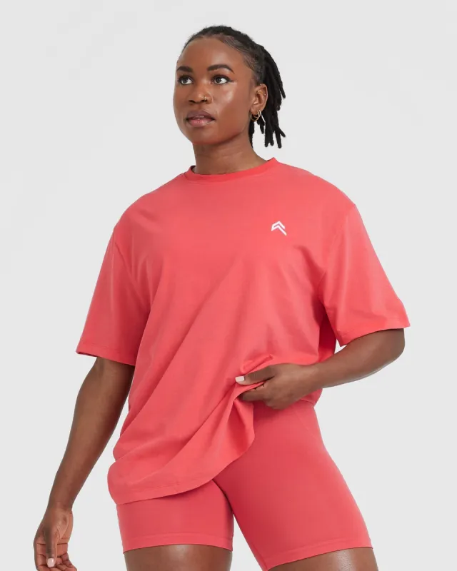 Classic Oversized Lightweight T-Shirt | Washed Sweet Red sold by Oner Active