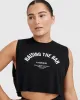 Raising The Bar Graphic Muscle Crop Vest | Black sold by Oner Active
