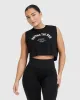 Raising The Bar Graphic Muscle Crop Vest | Black sold by Oner Active