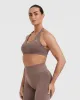 Classic Seamless 2.0 Halter Neck Bralette | Cool Brown Marl sold by Oner Active