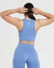 Classic Seamless 2.0 Crop Top | Light Denim Marl sold by Oner Active