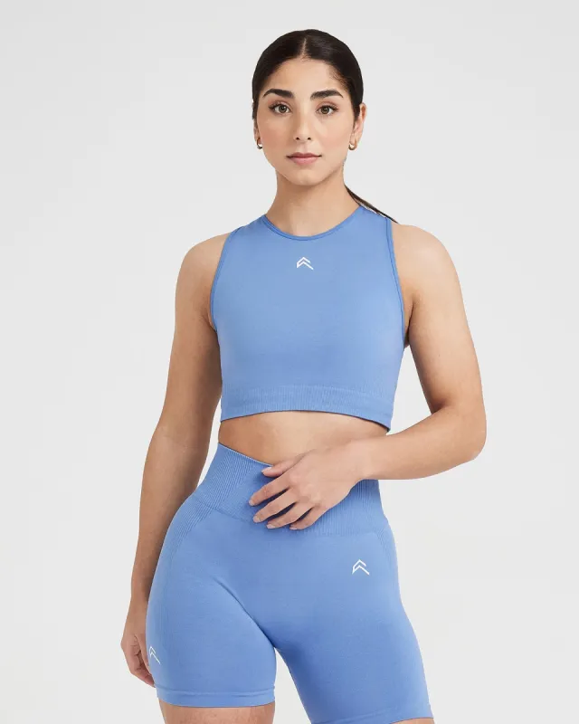 Classic Seamless 2.0 Crop Top | Light Denim Marl sold by Oner Active
