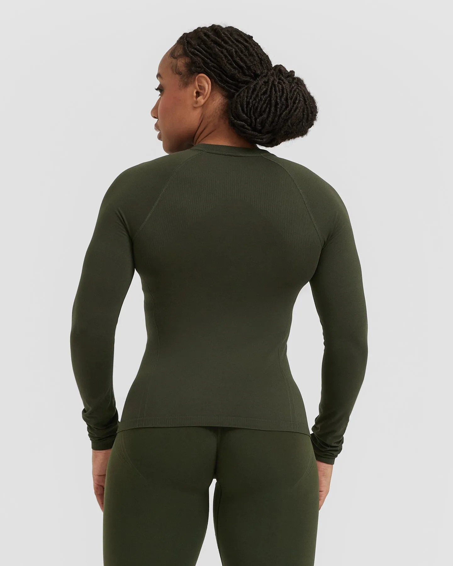 Go To Seamless Fitted Long Sleeve Top | Khaki sold by Oner Active product image thumbnail 2