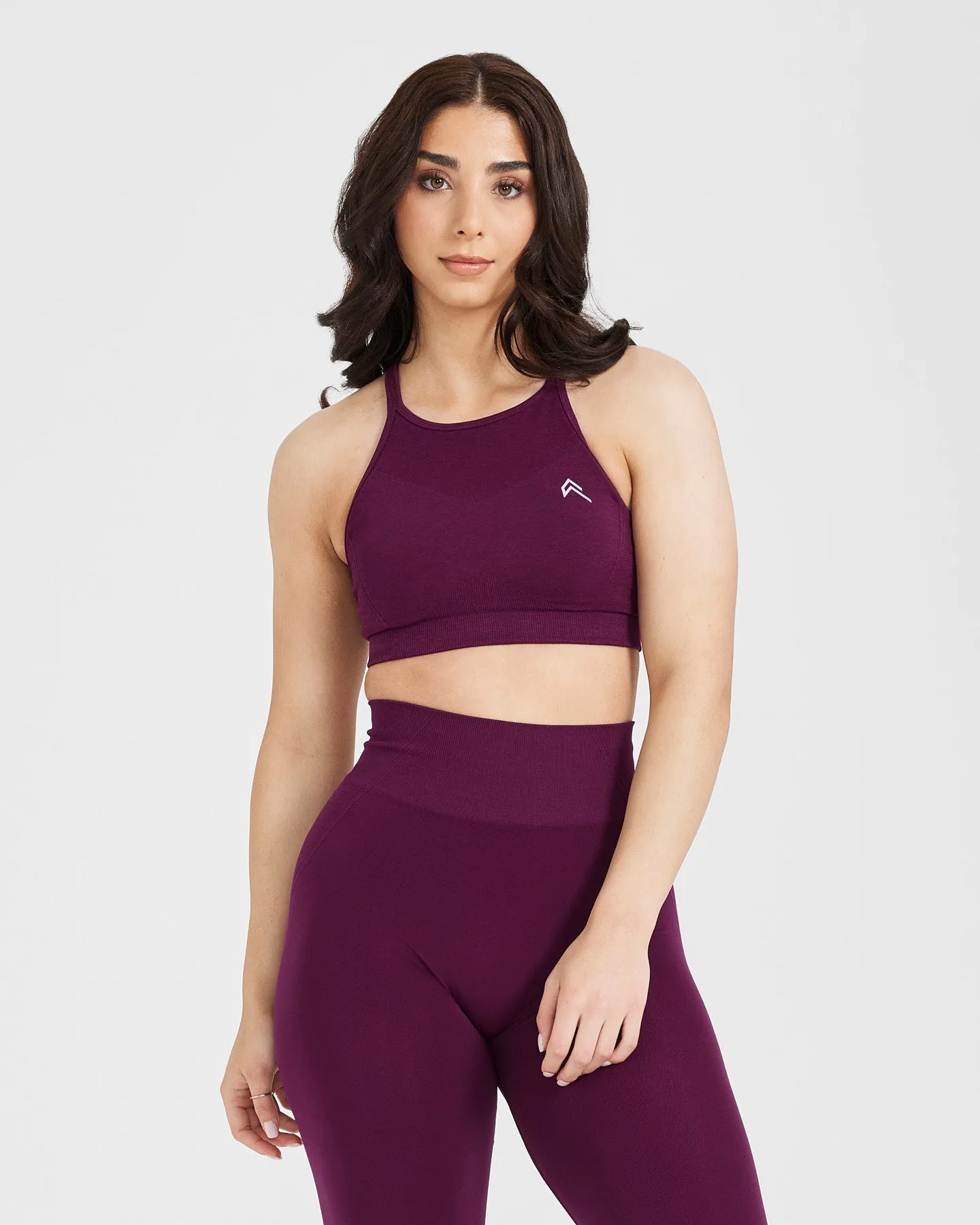 Effortless Seamless High Neck Bralette | Ripe Fig sold by Oner Active