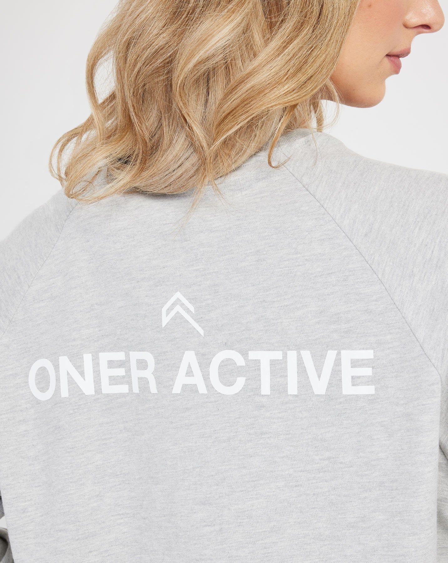 Graphic Oversized Long Sleeve Tee | Silver Marl sold by Oner Active product image thumbnail 5