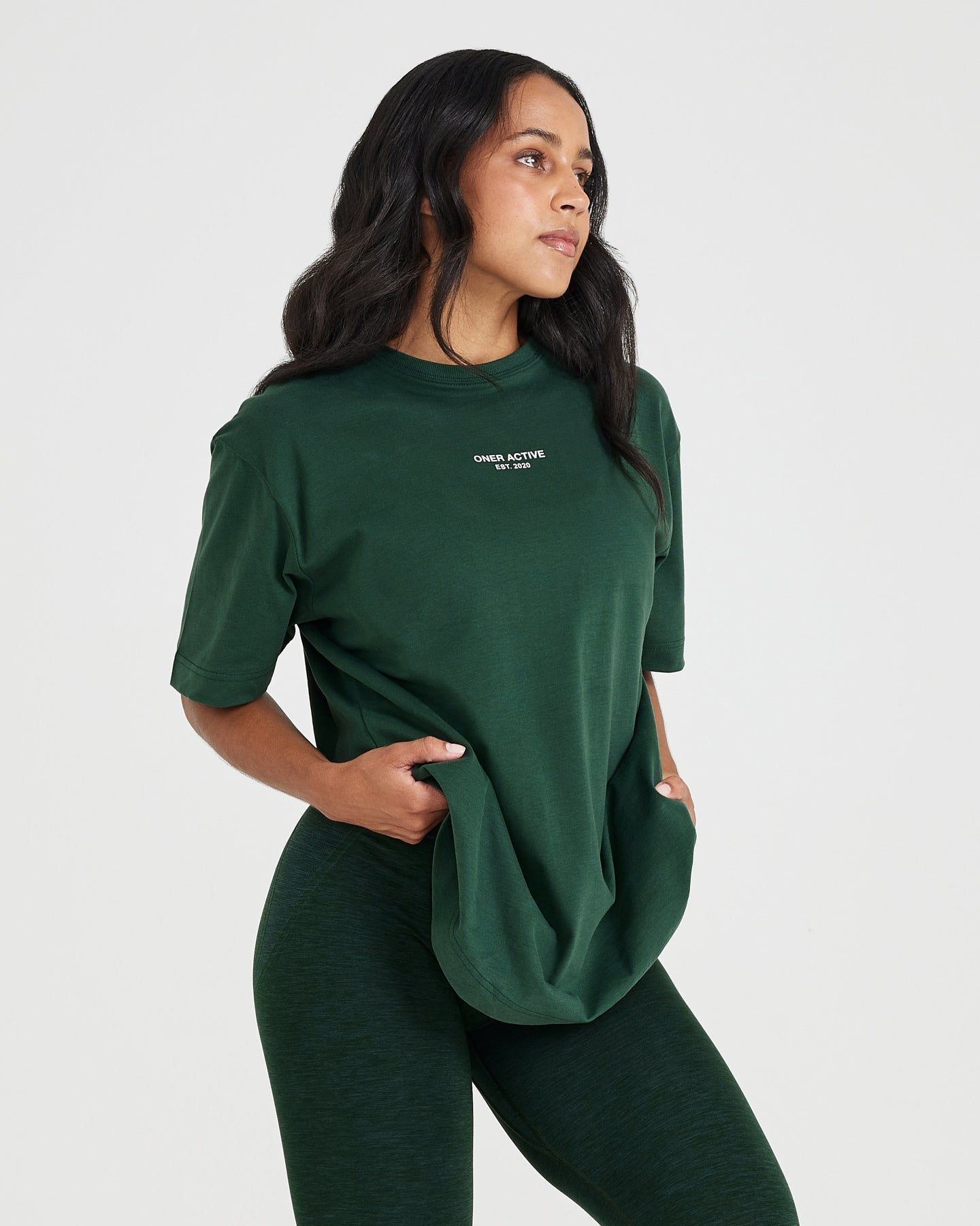 Graphic Oversized Short Sleeve Tee | Evergreen sold by Oner Active product image thumbnail 3