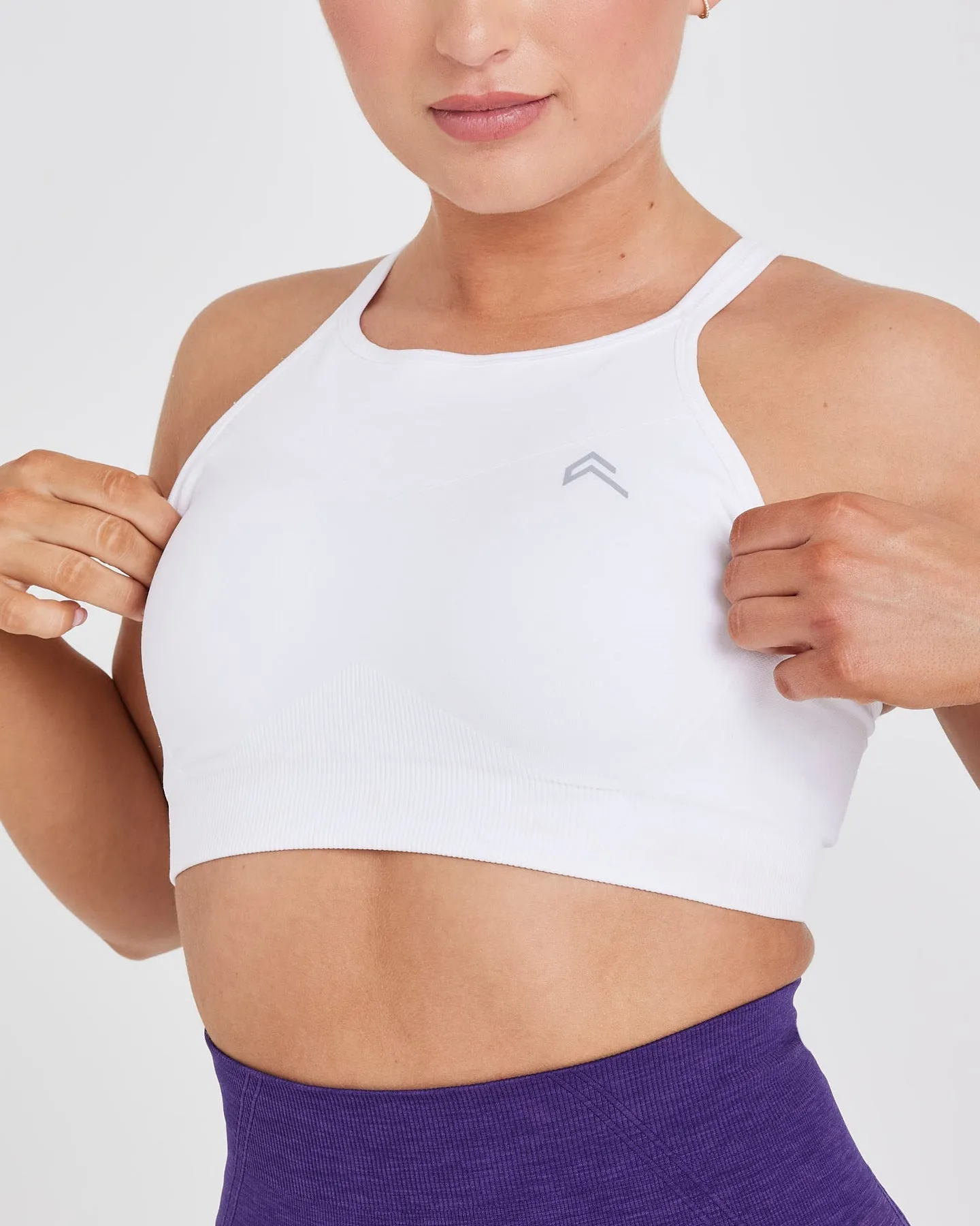 Effortless Seamless High Neck Bralette | White sold by Oner Active product image thumbnail 4