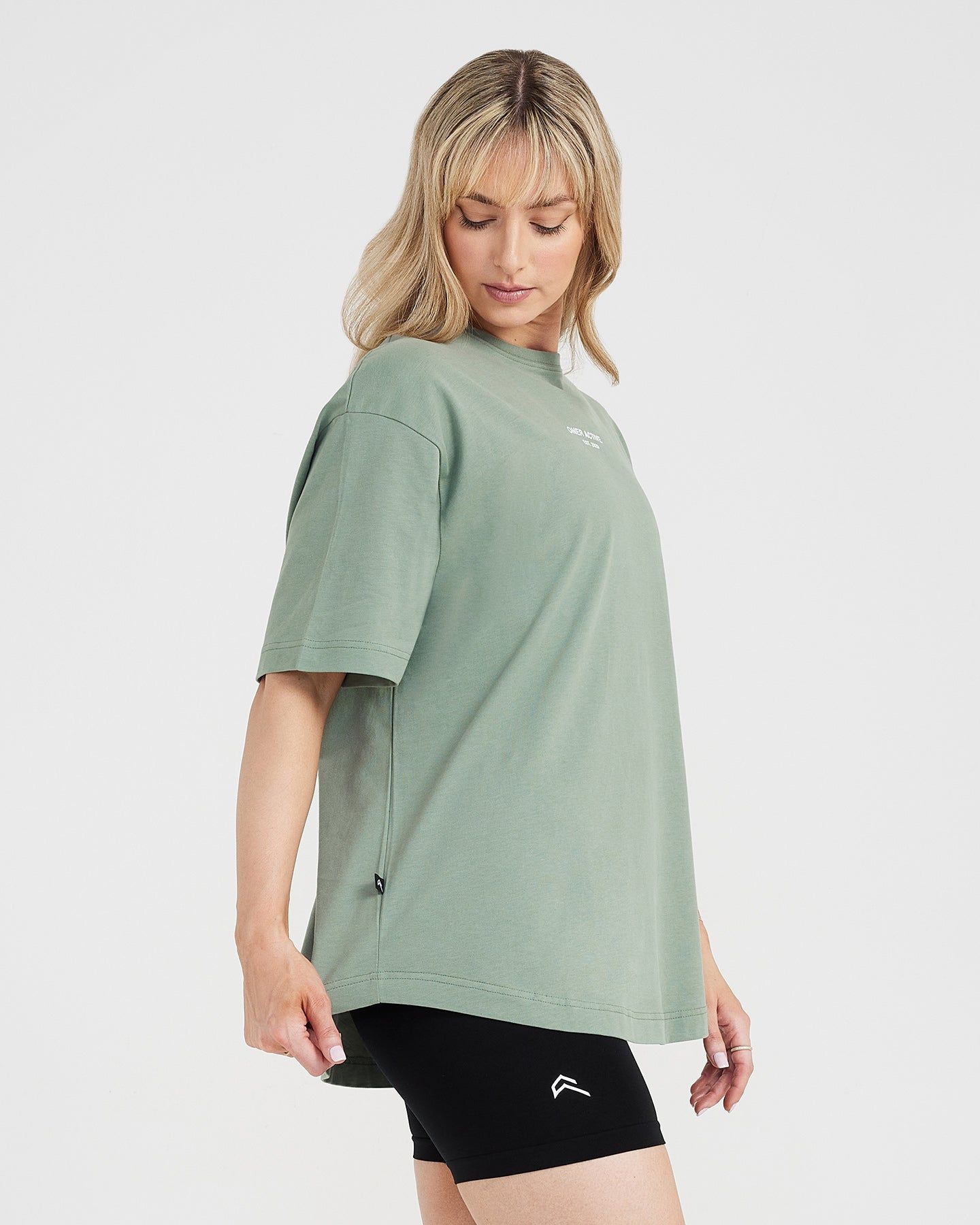 Graphic Oversized Short Sleeve Tee | Washed Sage sold by Oner Active product image thumbnail 2
