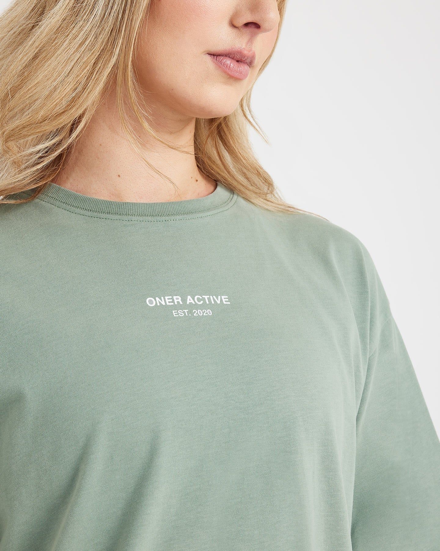 Graphic Oversized Short Sleeve Tee | Washed Sage sold by Oner Active product image thumbnail 3