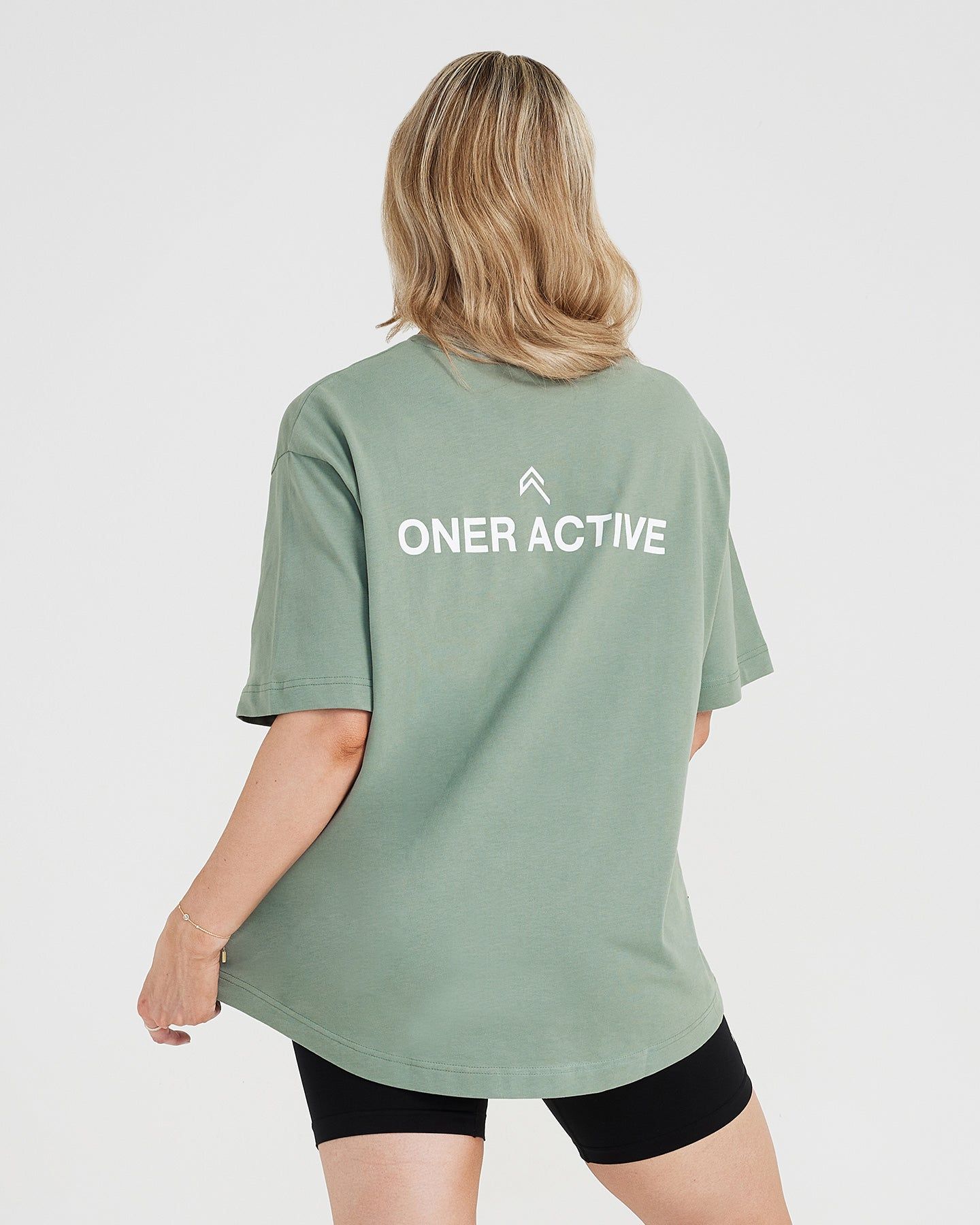 Graphic Oversized Short Sleeve Tee | Washed Sage sold by Oner Active product image thumbnail 4