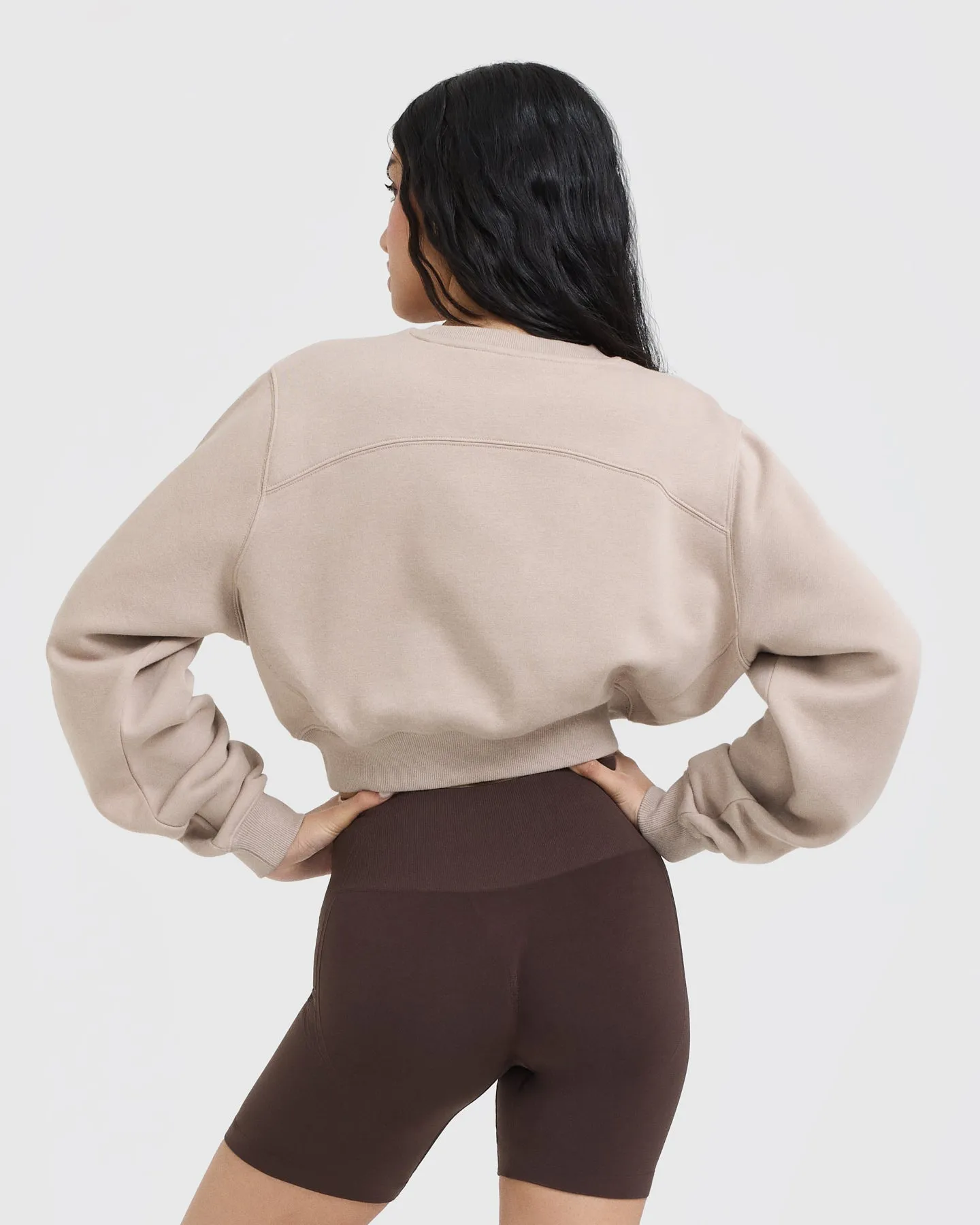 Foundations Crop Sweatshirt | Mushroom Brown sold by Oner Active product image thumbnail 2