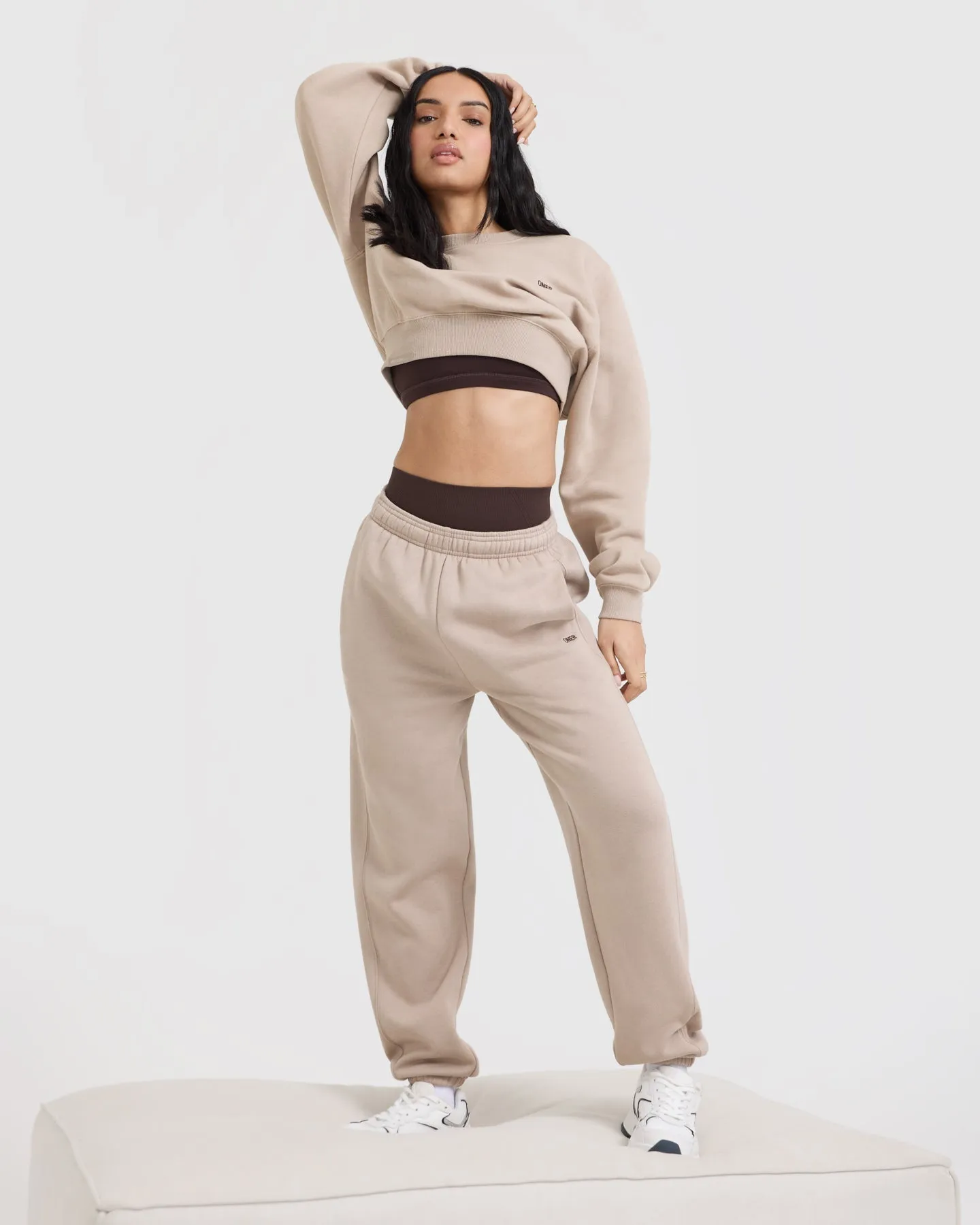 Foundations Crop Sweatshirt | Mushroom Brown sold by Oner Active product image thumbnail 3