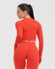 Go To Seamless Fitted Crop Long Sleeve Top | Charged Orange sold by Oner Active