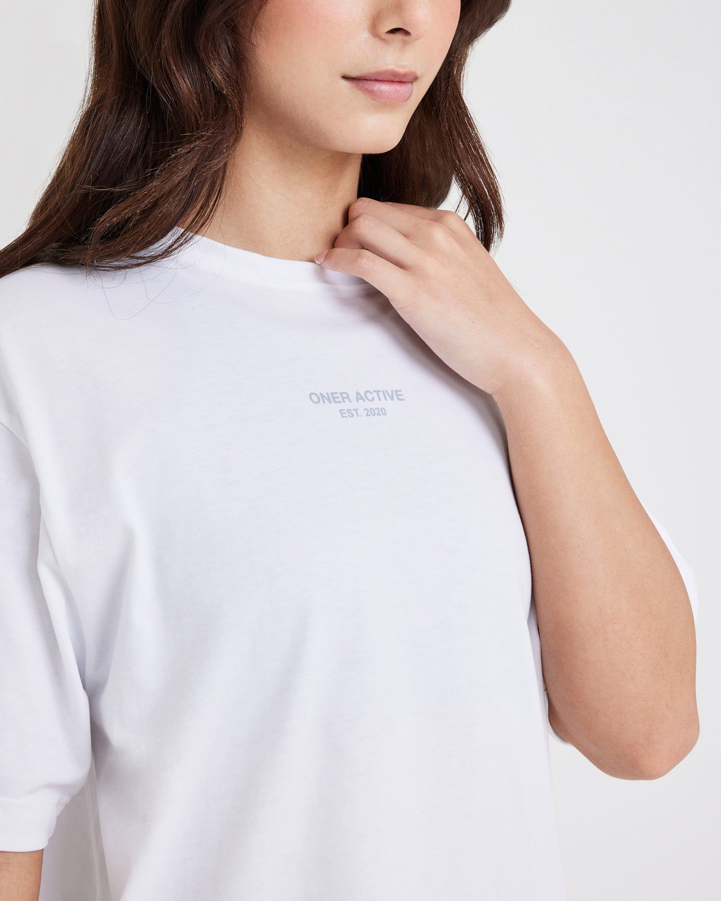 Graphic Oversized Short Sleeve Tee | White sold by Oner Active product image thumbnail 4