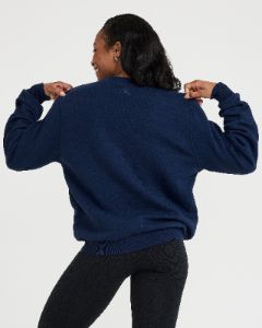 Classic Lounge Oversized Crew Neck | Midnight sold by Oner Active