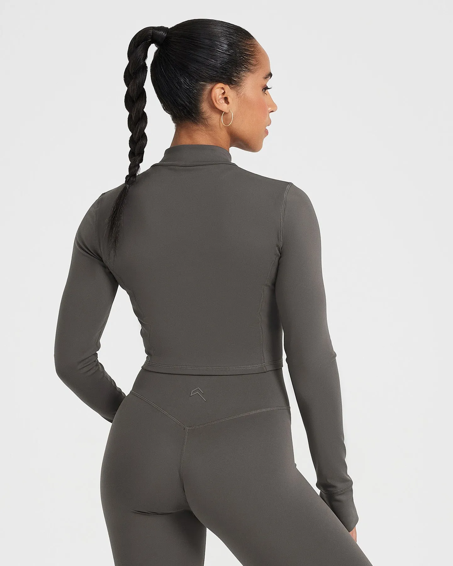 Timeless Crop Jacket | Deep Taupe sold by Oner Active product image thumbnail 2