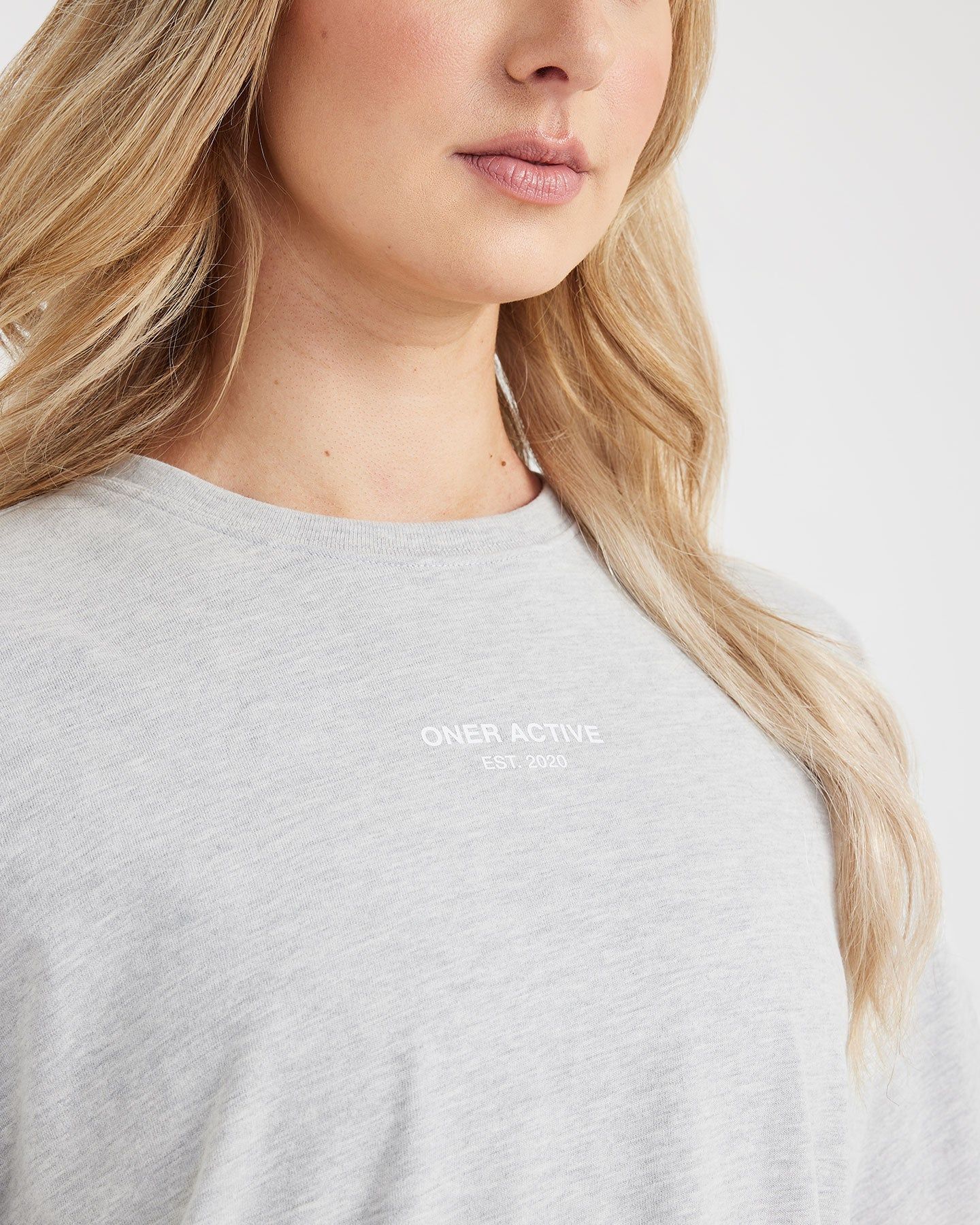 Graphic Oversized Short Sleeve Tee | Silver Marl sold by Oner Active product image thumbnail 3