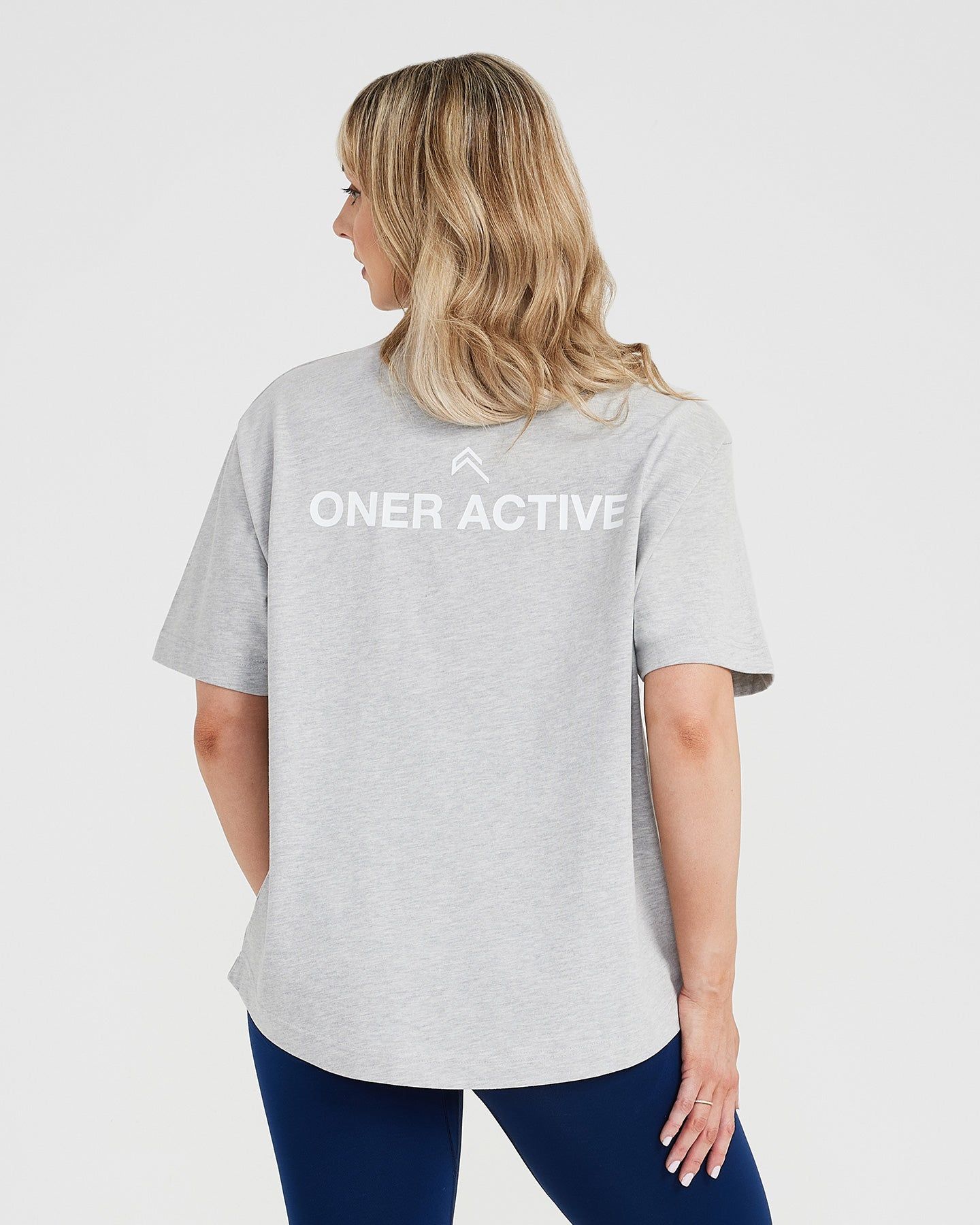 Graphic Oversized Short Sleeve Tee | Silver Marl sold by Oner Active product image thumbnail 4