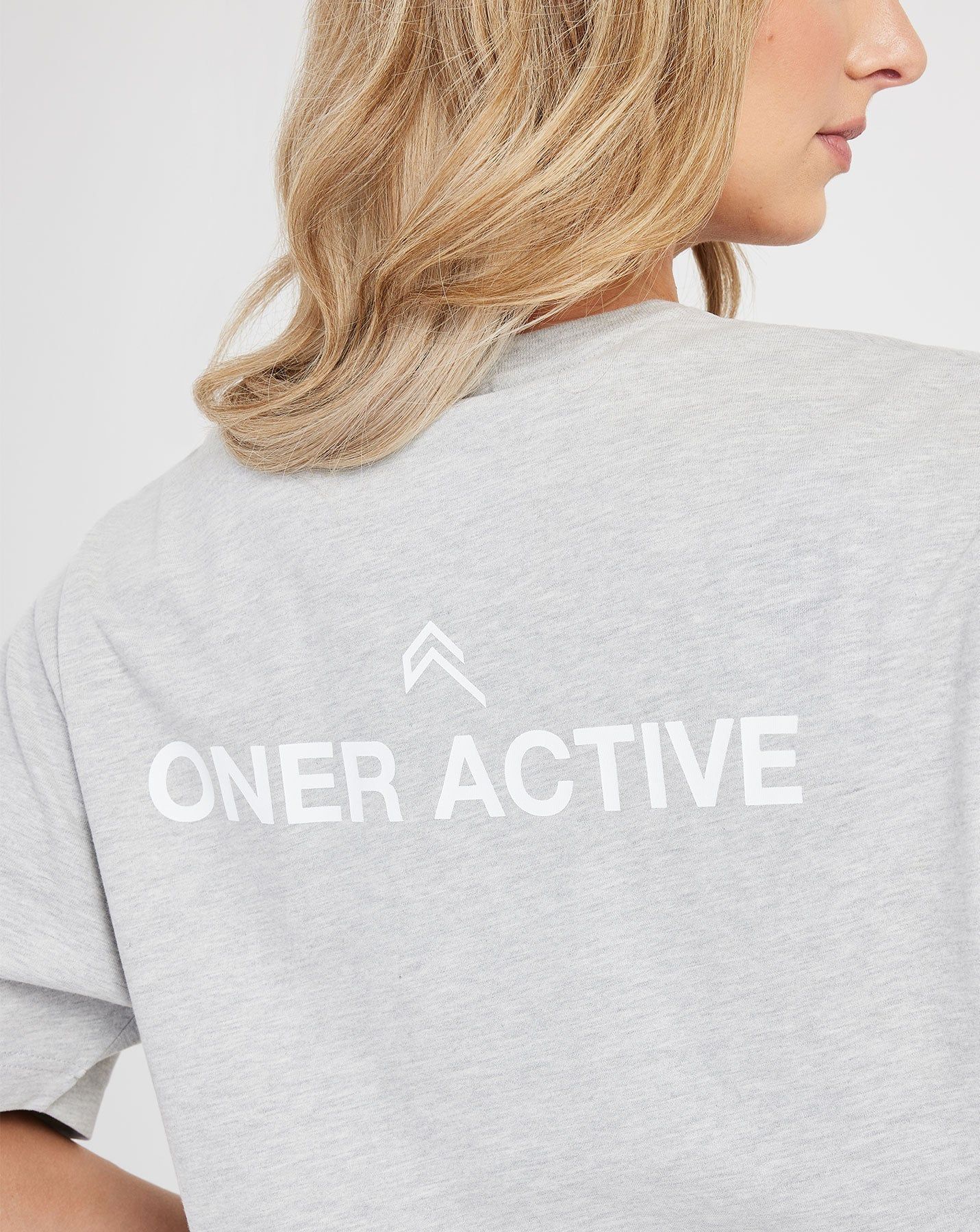 Graphic Oversized Short Sleeve Tee | Silver Marl sold by Oner Active product image thumbnail 5
