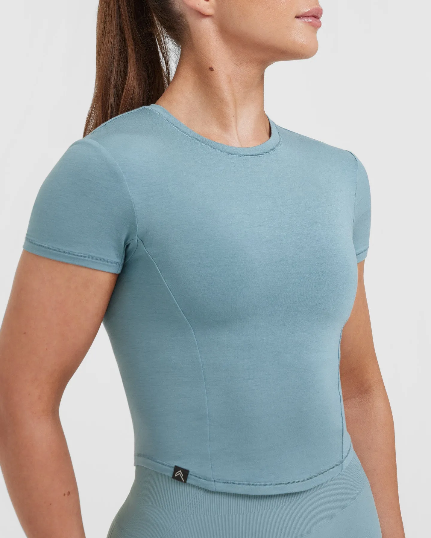 Mellow Soft Mid Short Sleeve T-Shirt | Steel Blue sold by Oner Active product image thumbnail 5