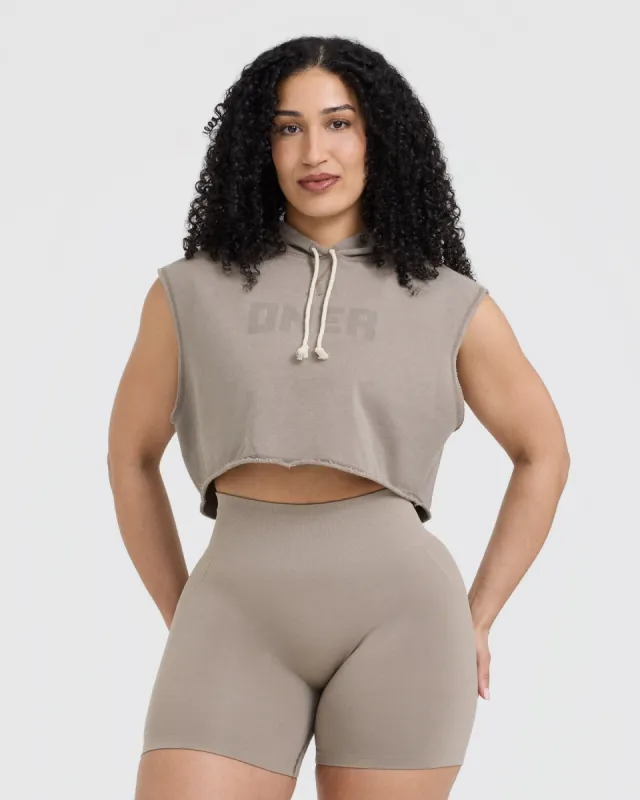 Raw Lounge Sleeveless Crop Hoodie | Minky sold by Oner Active