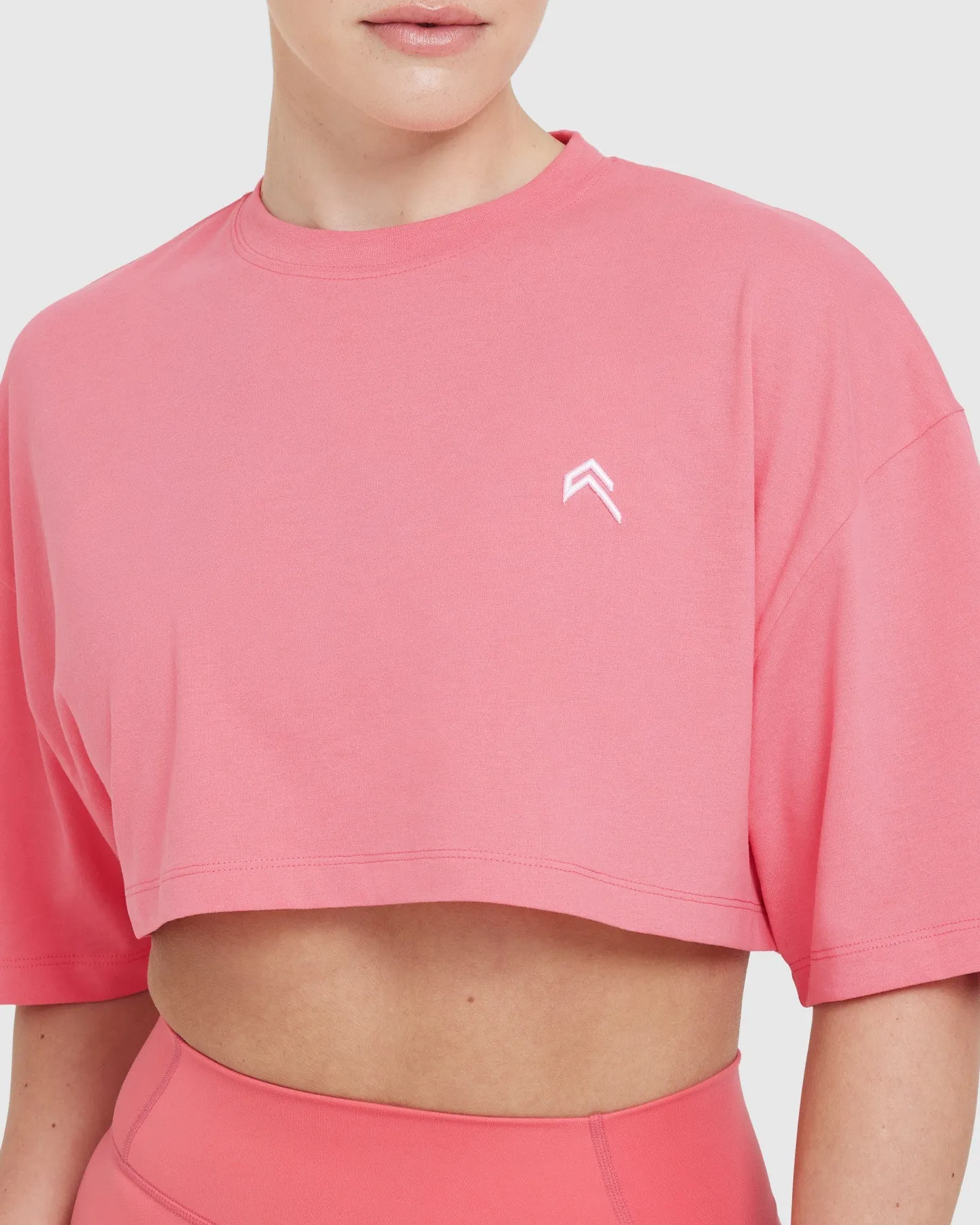 Classic Relaxed Crop Lightweight T-Shirt | Washed Amplify Pink sold by Oner Active product image thumbnail 4