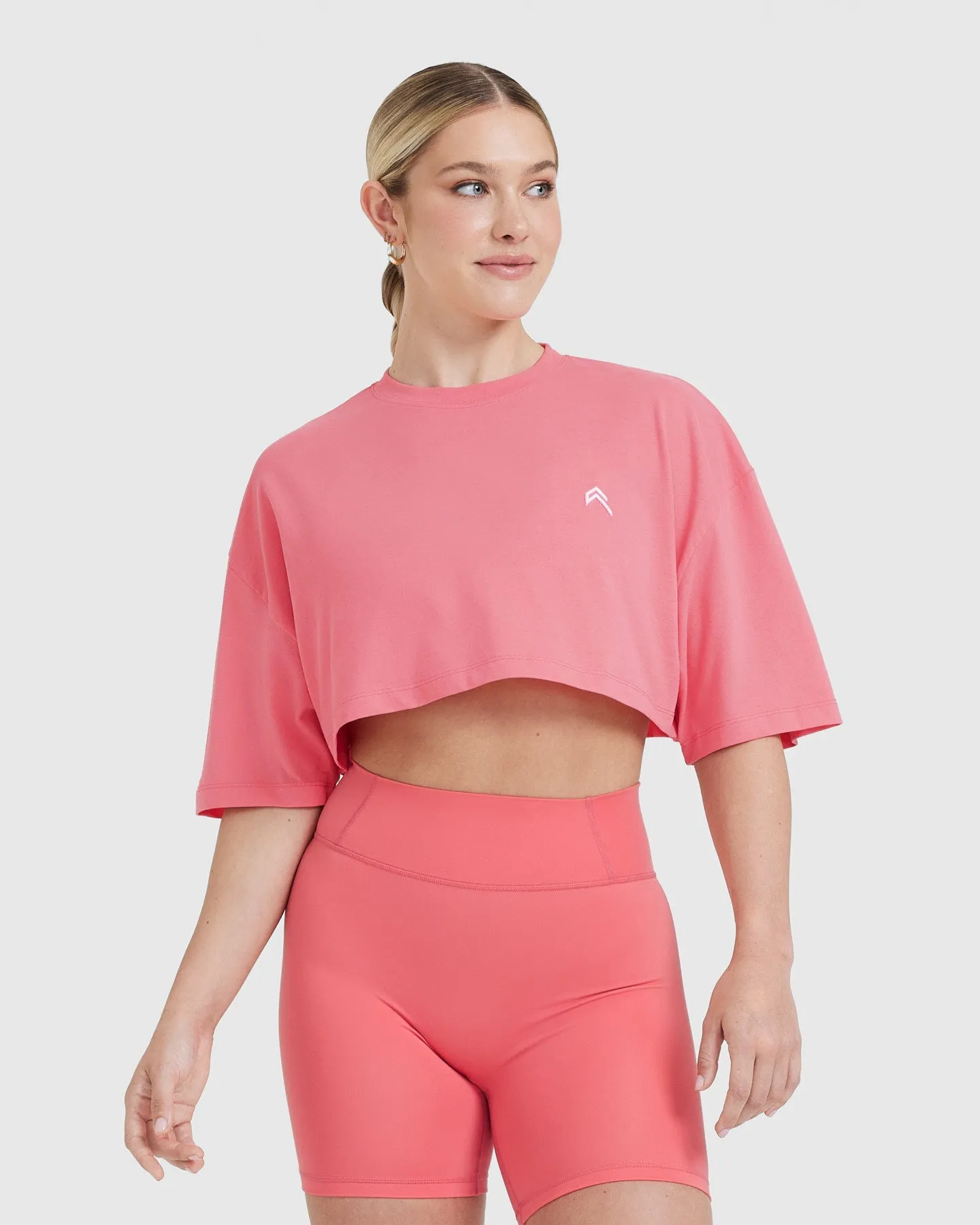 Classic Relaxed Crop Lightweight T-Shirt | Washed Amplify Pink sold by Oner Active