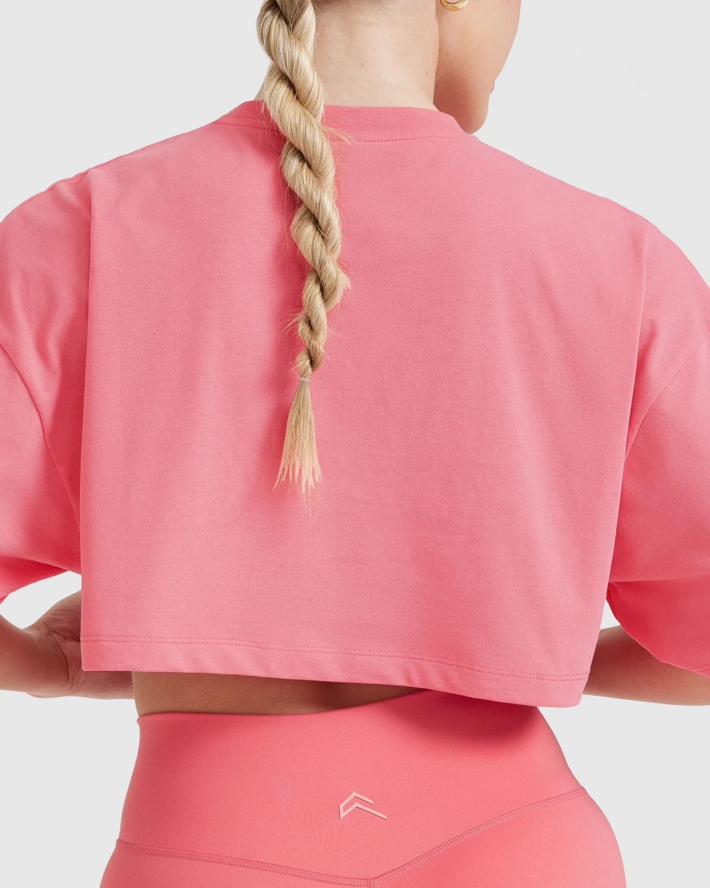 Classic Relaxed Crop Lightweight T-Shirt | Washed Amplify Pink sold by Oner Active product image thumbnail 5