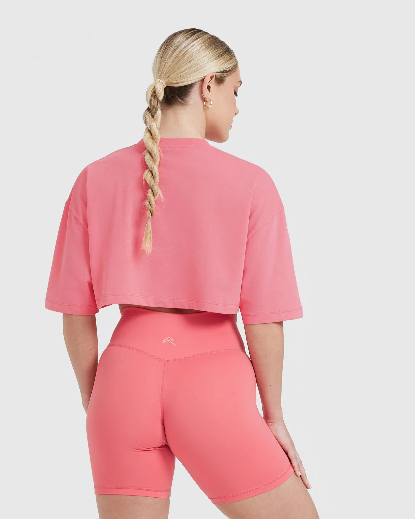 Classic Relaxed Crop Lightweight T-Shirt | Washed Amplify Pink sold by Oner Active product image thumbnail 2