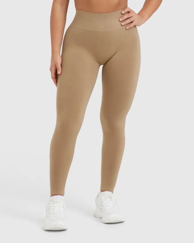 Effortless Seamless Leggings | Dune Brown sold by Oner Active