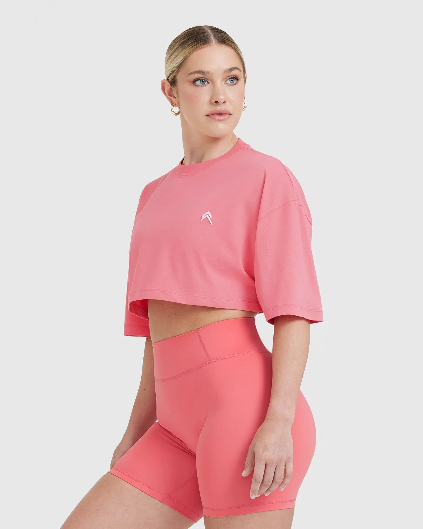 Classic Relaxed Crop Lightweight T-Shirt | Washed Amplify Pink sold by Oner Active product image thumbnail 3
