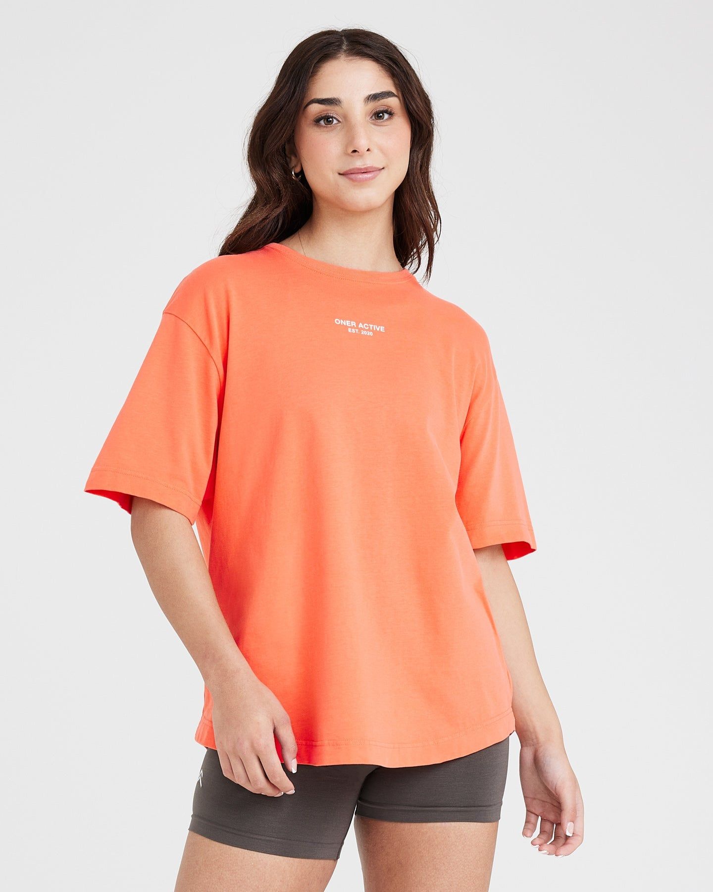 Graphic Oversized Short Sleeve Tee | Washed Peach Blossom sold by Oner Active